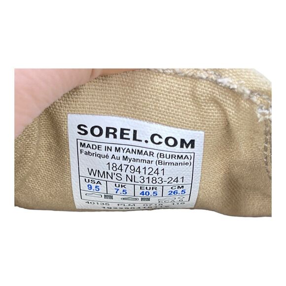 SOREL Campsneak Slip on Sneaker Causal Shoe Womens Sz 9.5 OATMEAL - Picture 5 of 6